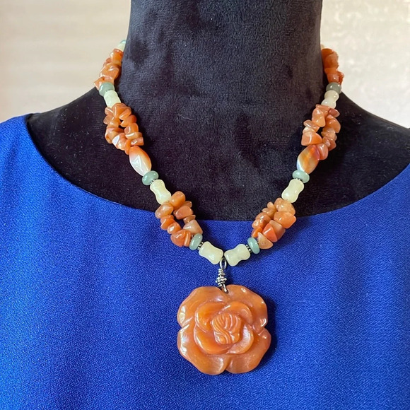 Hand Crafted Jewelry - Statement Gemstone Necklace